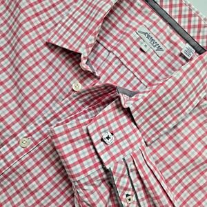 Jeremy Argyle NYC‎ Mens Shirt XL Button-Up Pink Grey Check Long Sleeve